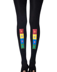 Zohara "United Colors" Black Print Tights