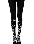 Zohara "Queen Of Hearts" Black Print Tights