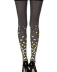 Zohara "Queen Of Hearts" Grey Print Tights