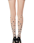 Zohara "Queen Of Hearts" Powder Print Tights