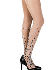 Zohara "Queen Of Hearts" Powder Print Tights