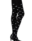 Zohara "Super Hero" Black Print Tights