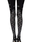 Zohara "Kaleidoscope" Black Print Tights