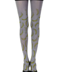 Zohara "Going Bananas" Grey Print Tights