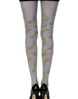 Zohara "Going Bananas" Grey Print Tights