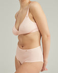 The Second Skin Stretch High Waist Brief Blush Pink