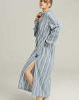 The Maxi Shirt French Navy Stripe