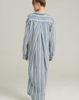 The Maxi Shirt French Navy Stripe