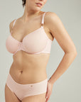 The Second Skin Stretch Mid Rise Waist Brief Blush Pink