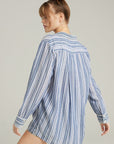 The Midi Shirt French Navy Stripe