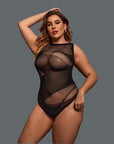 Wholesale Midnight Mesh Plus Size Bodystocking