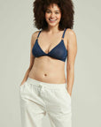 The Sheer Deco Easy Does It Bralette Navy Up to G Cup