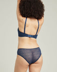 The Sheer Deco Hipster Brief Navy