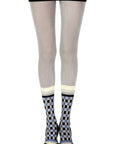 Zohara "Happy Socks" Grey/Multi Print Tights