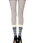 Zohara "Happy Socks" Grey/Multi Print Tights