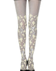 Zohara "Confetti" Grey Print Tights