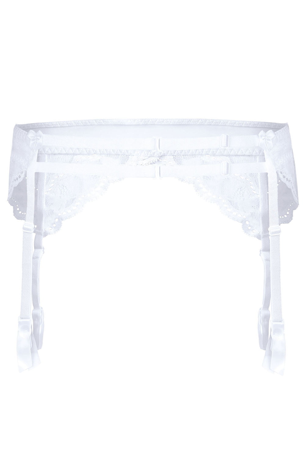 Roza Lagerta Suspender Belt White