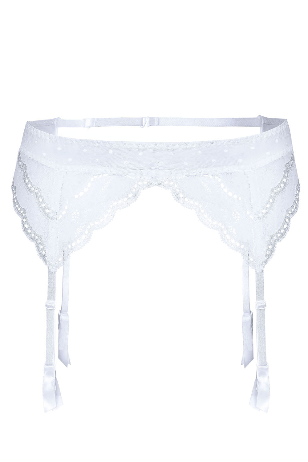 Roza Lagerta Suspender Belt White