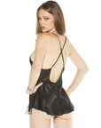 Shirley of Hollywood SOH Babydoll in pizzo nero Nero