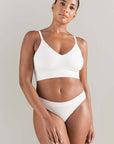 The TENCEL™ Seamless Bralette White Sand