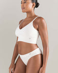 The TENCEL™ Seamless Bralette White Sand