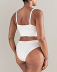 The TENCEL™ High Leg Brief White Sand