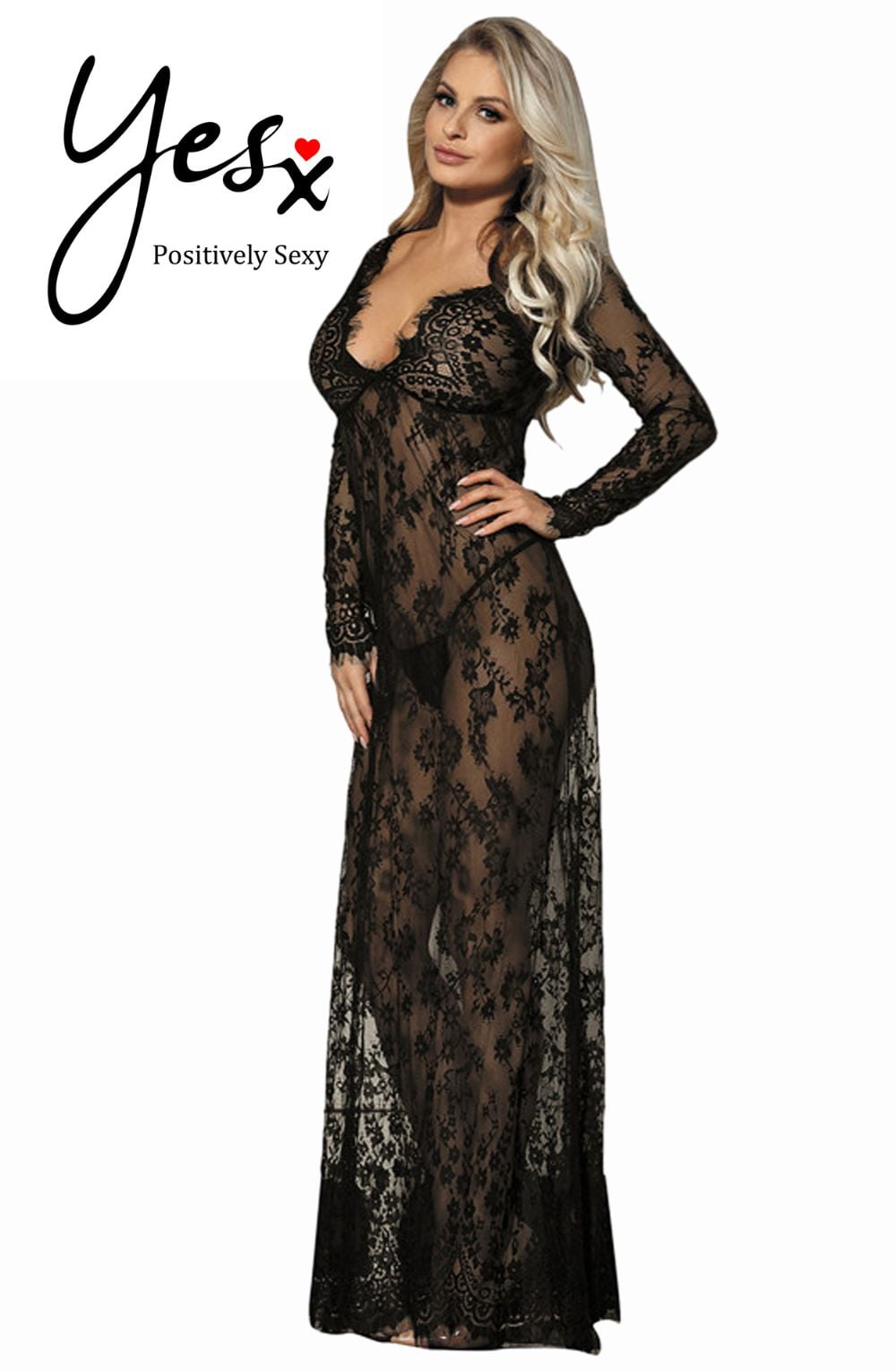 YesX YX826 Long Gown &amp; Thong