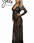 YesX YX826 Long Gown & Thong