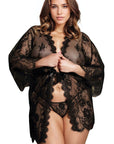 YesX YX827Q Robe Set Black - Up to 6XL