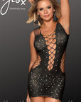 YesX YX848 Sparkly Black Dress