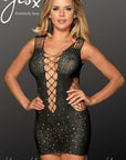 YesX YX848 Sparkly Black Dress