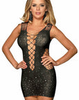 YesX YX848 Sparkly Black Dress