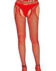 YesX YX852 Sparkly Fishnet Red