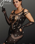 YesX YX853Q Sparkly Black Dress