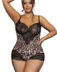 YesX YX854Q Leopard Bodysuit