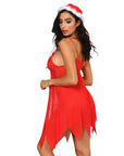 YesX YX947 3pc Red/White Hat, Babydoll & Thong