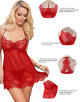 YesX YX952 Red Babydoll Set