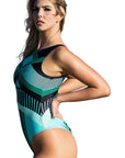 YesX YX979 One Piece Swimsuit Green