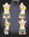 YesX YX963 Bikini 3 Piece Set Yellow