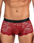 YesX YX976 Mens Boxer Brief Red/Black