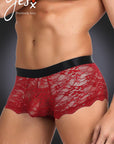 YesX YX976 Mens Boxer Brief Red/Black