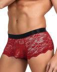 YesX YX976 Mens Boxer Brief Red/Black