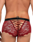 YesX YX976 Mens Boxer Brief Red/Black