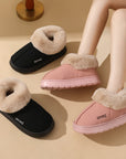 Plush Cotton Shoes For Women Winter Warm Home Slippers Outdoor Snow Boots - Little Miss Vanilla