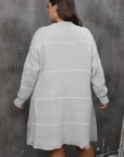 Plus Size Round Neck Long Sleeve Sweater Dress - Little Miss Vanilla