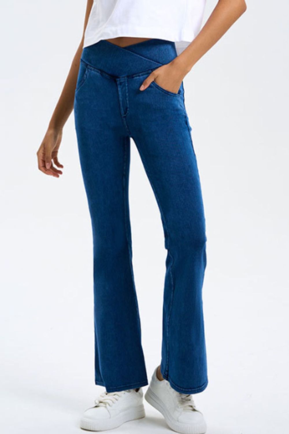 Basic Bae Pocketed Highly Stretchy Bootcut Jeans - Little Miss Vanilla