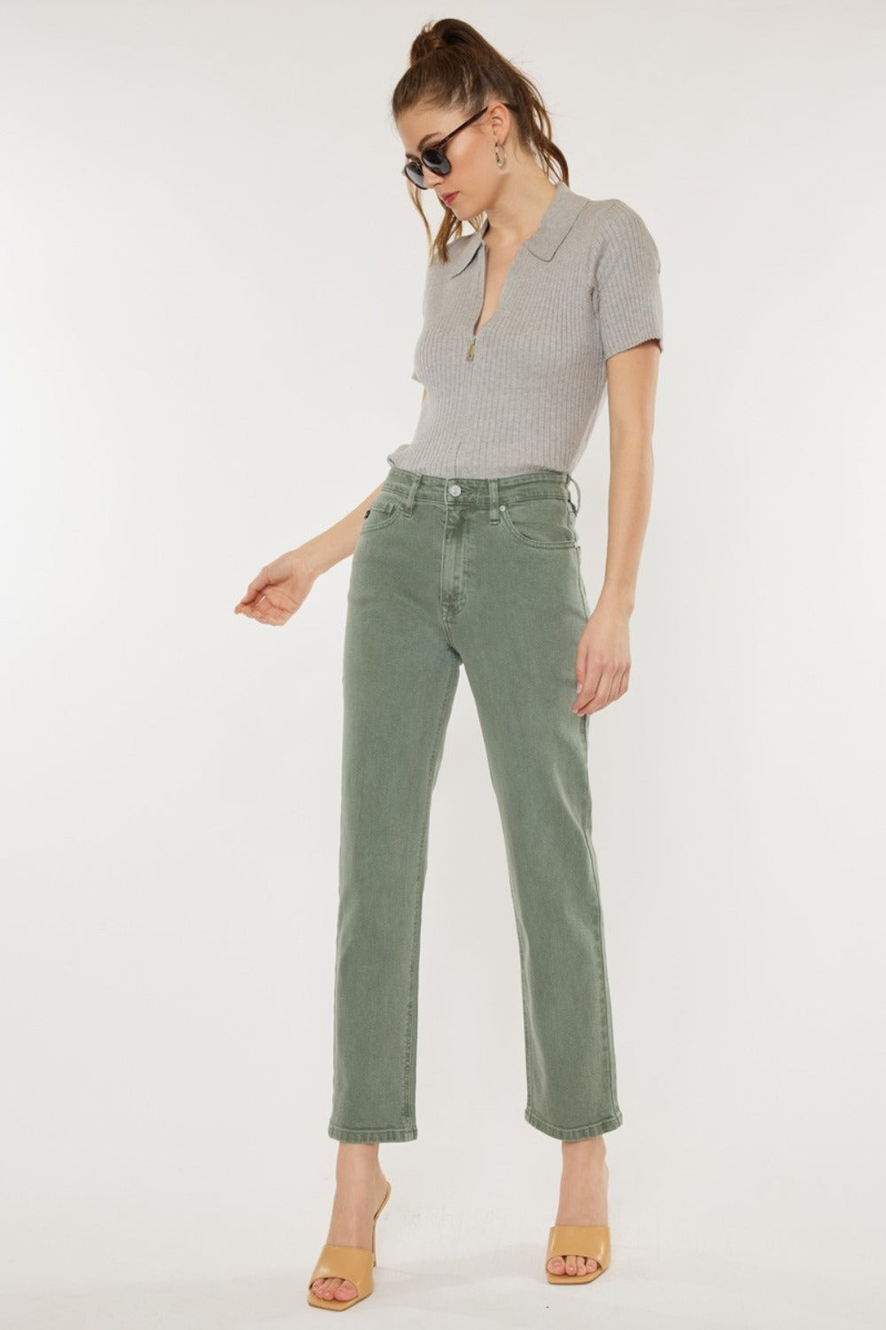 Kancan Ultra High Rise Straight Jeans - Little Miss Vanilla