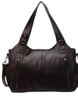 Handbag European And American Retro Solid Color Simple Texture