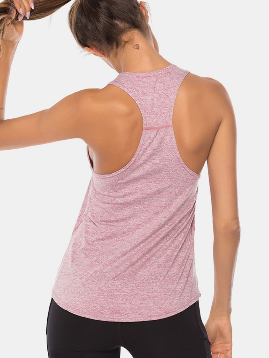 Full Size Scoop Neck Wide Strap Active Tank - Little Miss Vanilla