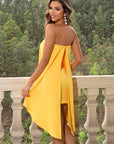 Strapless Slit Layered Dress - Little Miss Vanilla